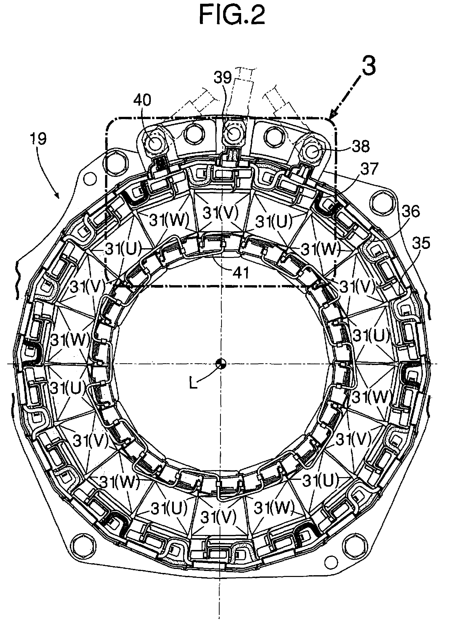 Motor stator structure