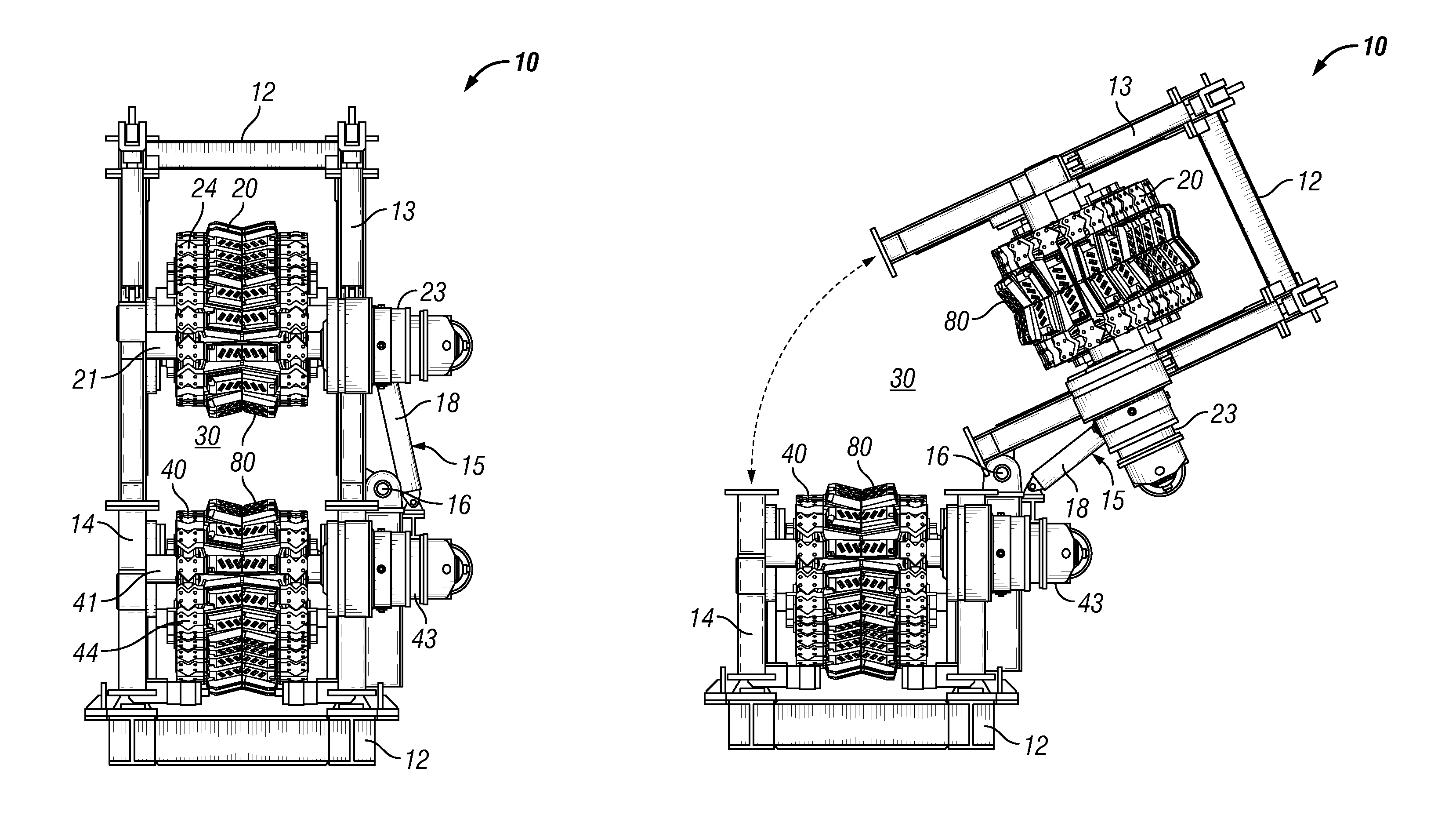 Linear pipe recovery/lay tensioners and methods of using same