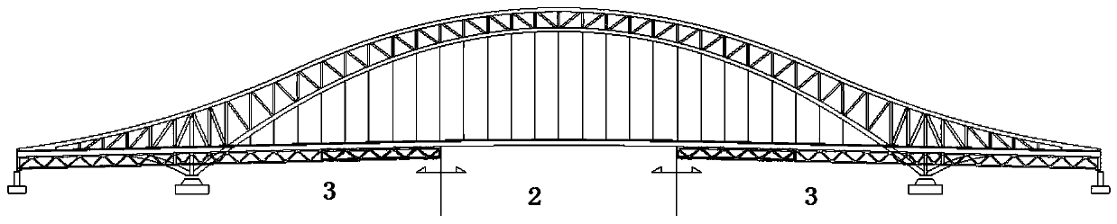 Lower-layer longitudinally-moving open type bridge and opening method thereof