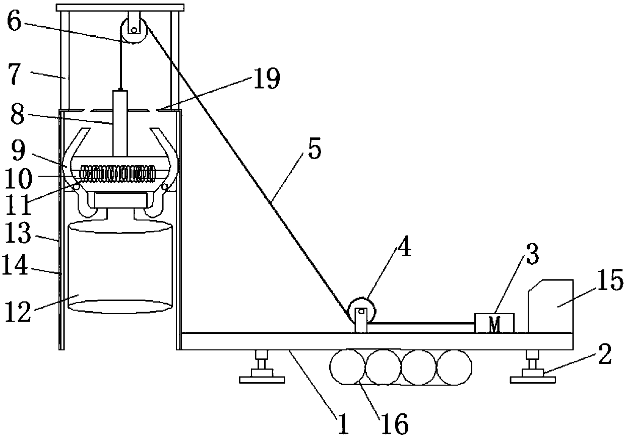 Mechanical piling device for construction site