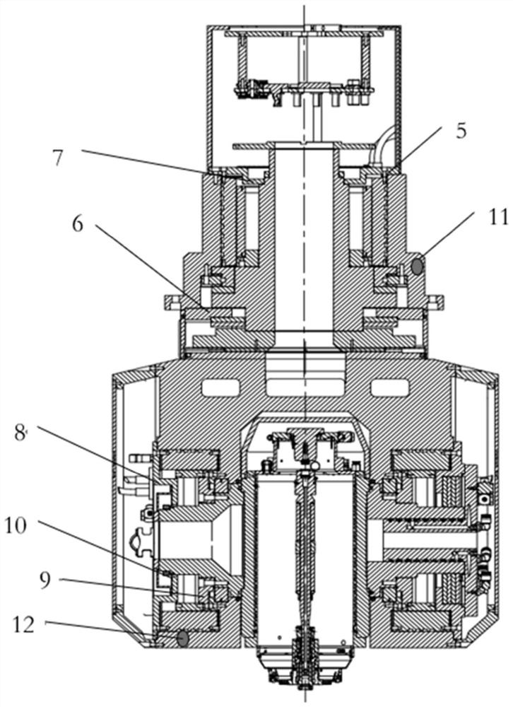 Five-shaft-head intelligent feedback device and processing machine tool