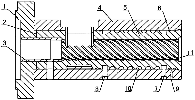 A screw conveying mechanism of extruder that can improve extrusion efficiency