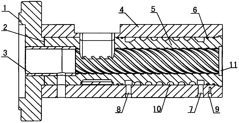 A screw conveying mechanism of extruder that can improve extrusion efficiency