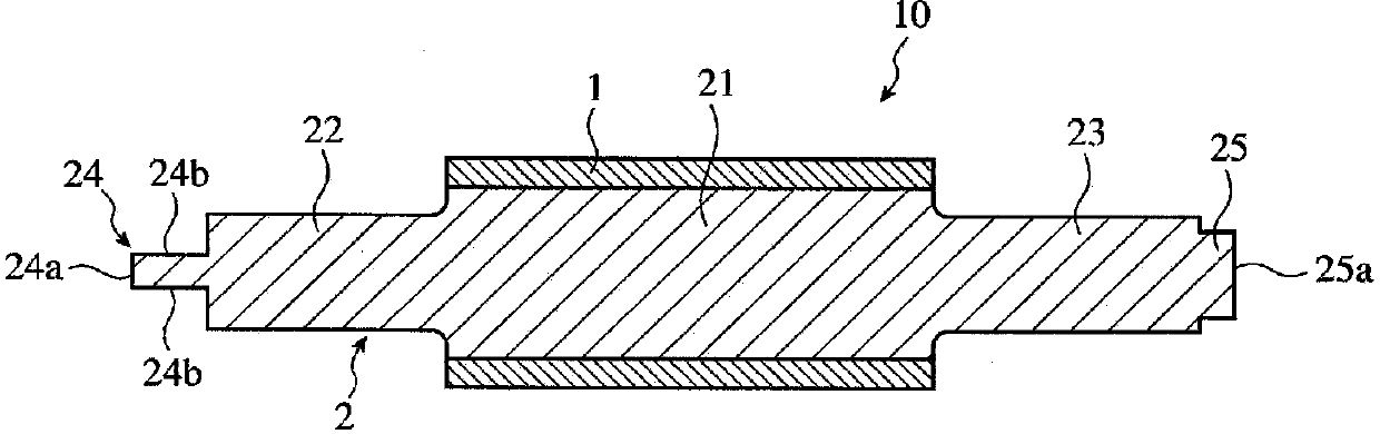 Centrifugally cast composite roller and method for manufacturing same