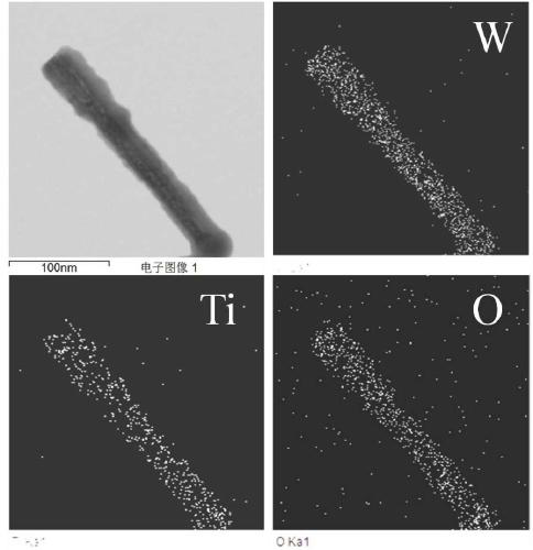 A crystalline tungsten trioxide/titanium doped amorphous tungsten oxide nanowire array and a preparing method thereof