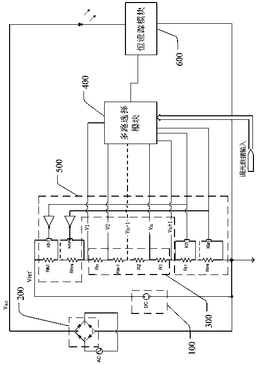 LED dimming circuit, dimming device and dimming method for improving dimming precision