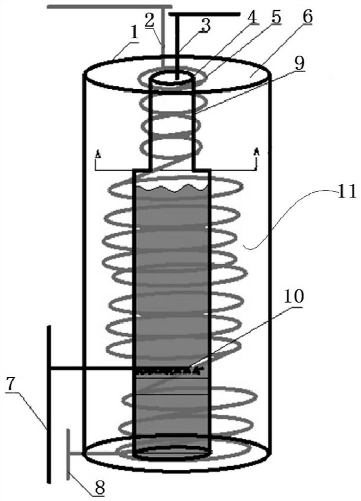 Single-pipe winding type heat exchange device and heat exchange method