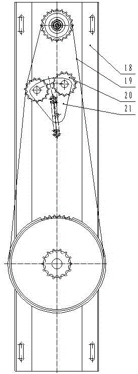 A compact rack shaking hand transmission device