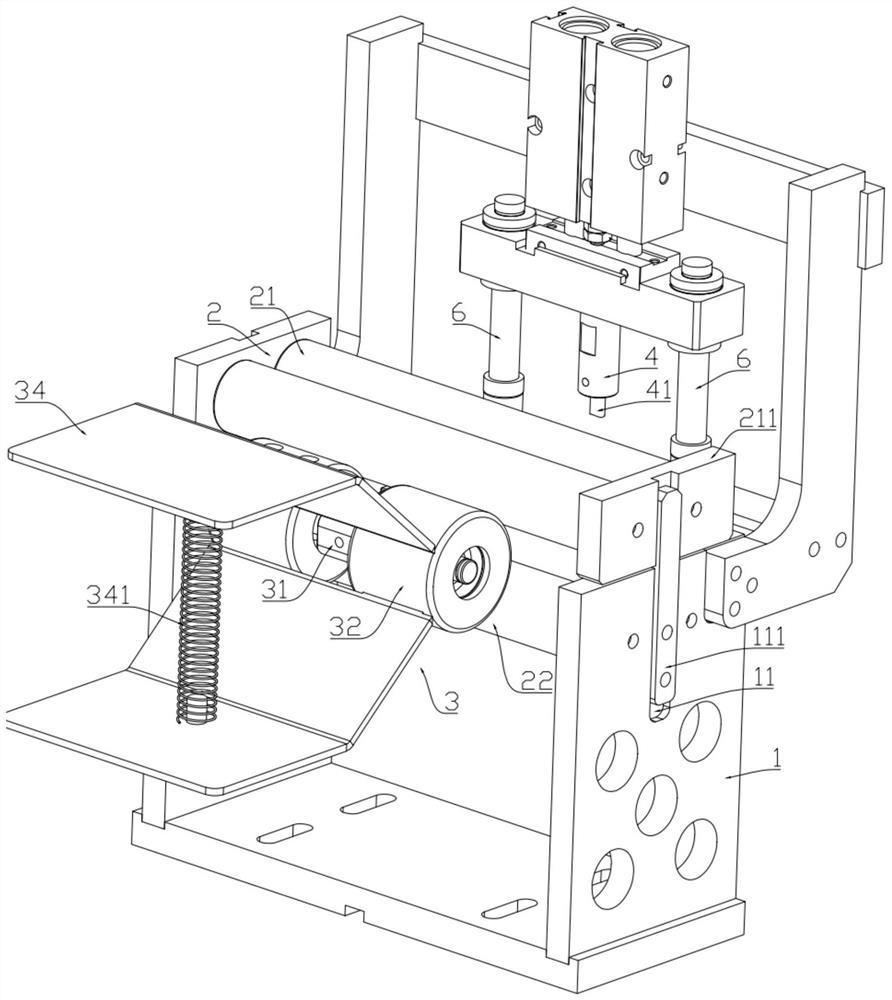 Opening expanding device of zipper packaging machine