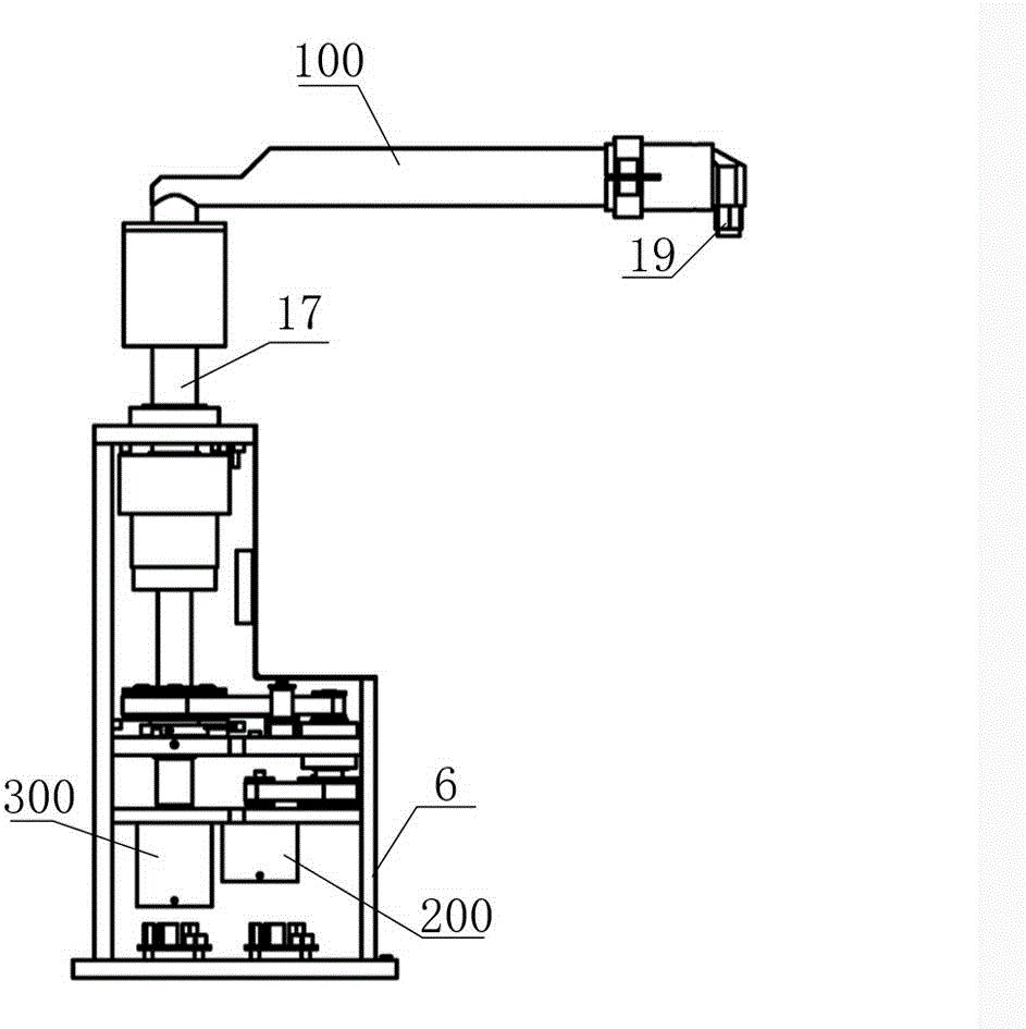 Wafer scanning and cleaning swing arm device