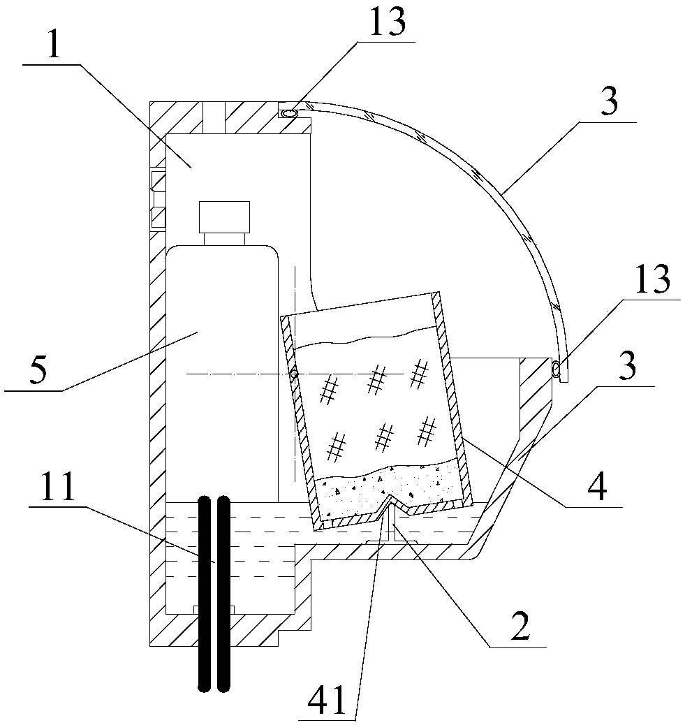 Coldproof perpendicular greening device