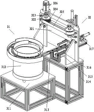 Rubber ring feeding mechanism of solenoid valve diaphragm assembly machine