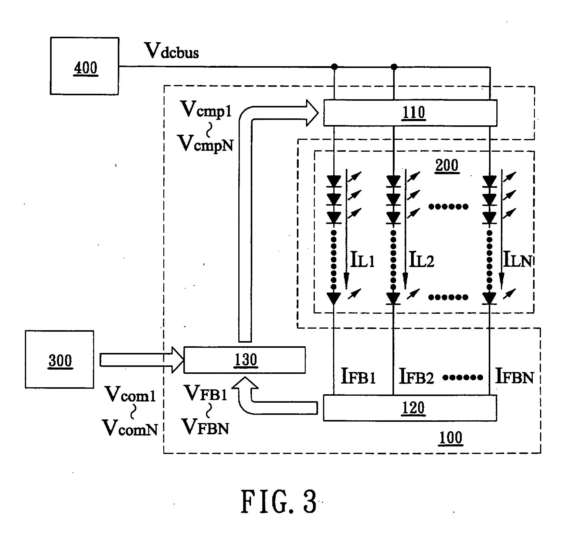 Driver and method for driving a semiconductor light emitting device array