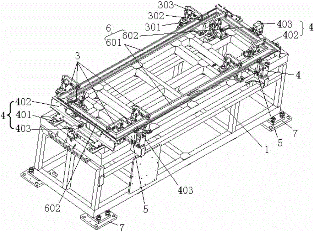 Automatic welding fabrication equipment for aluminum alloy door frames and welding fabrication method