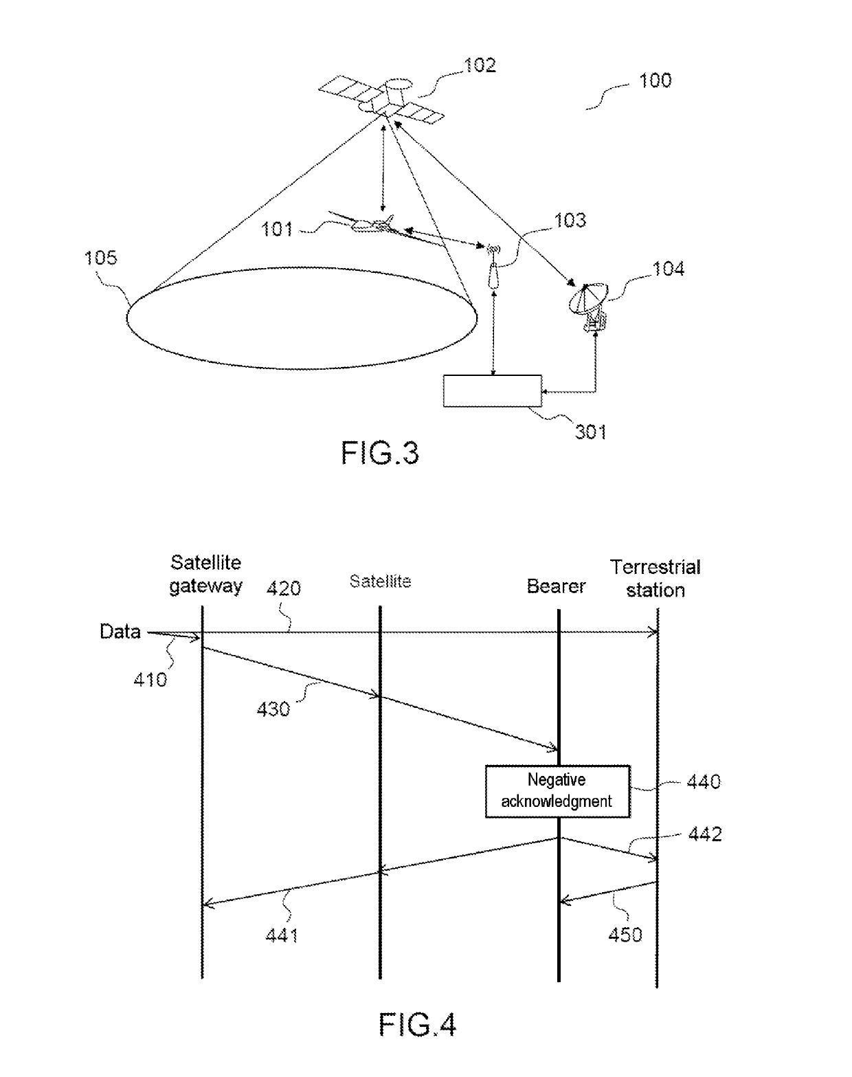 Method and system for communication in a hybrid satellite/terrestrial network