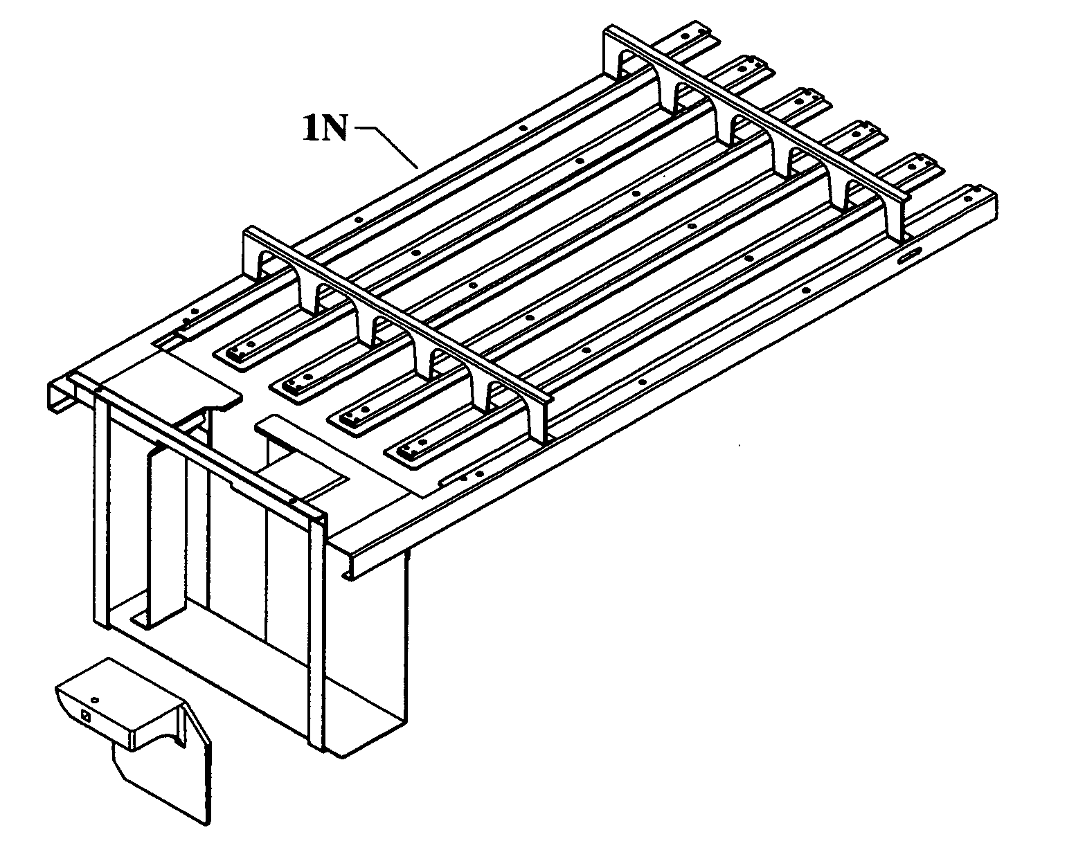 Interchangeable and changeable slider blade dispensing apparatus with adjustable saw tooth trough tray