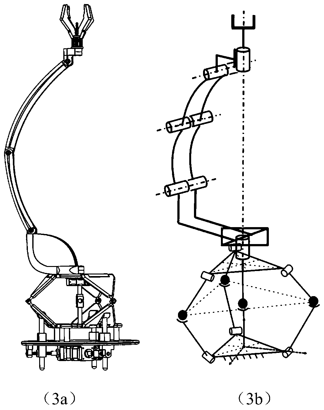 Multi-mode series-parallel mechanical arm based on movement bifurcation mechanism