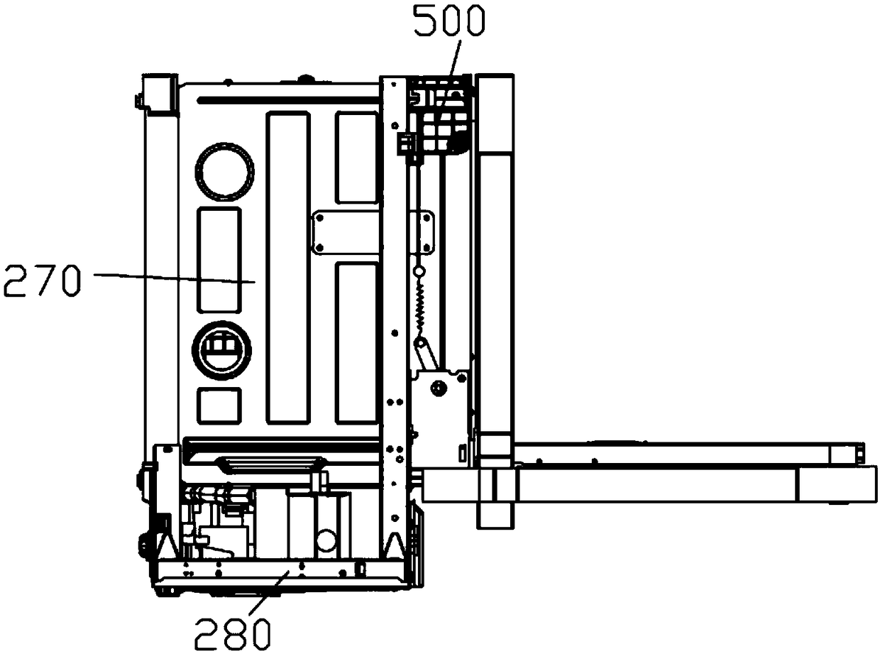 An embedded dishwasher mounting structure