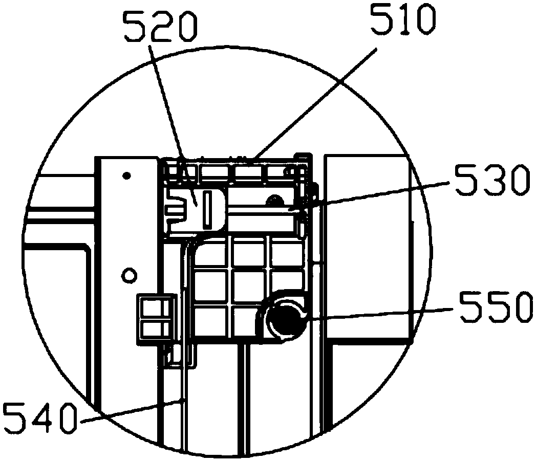 An embedded dishwasher mounting structure