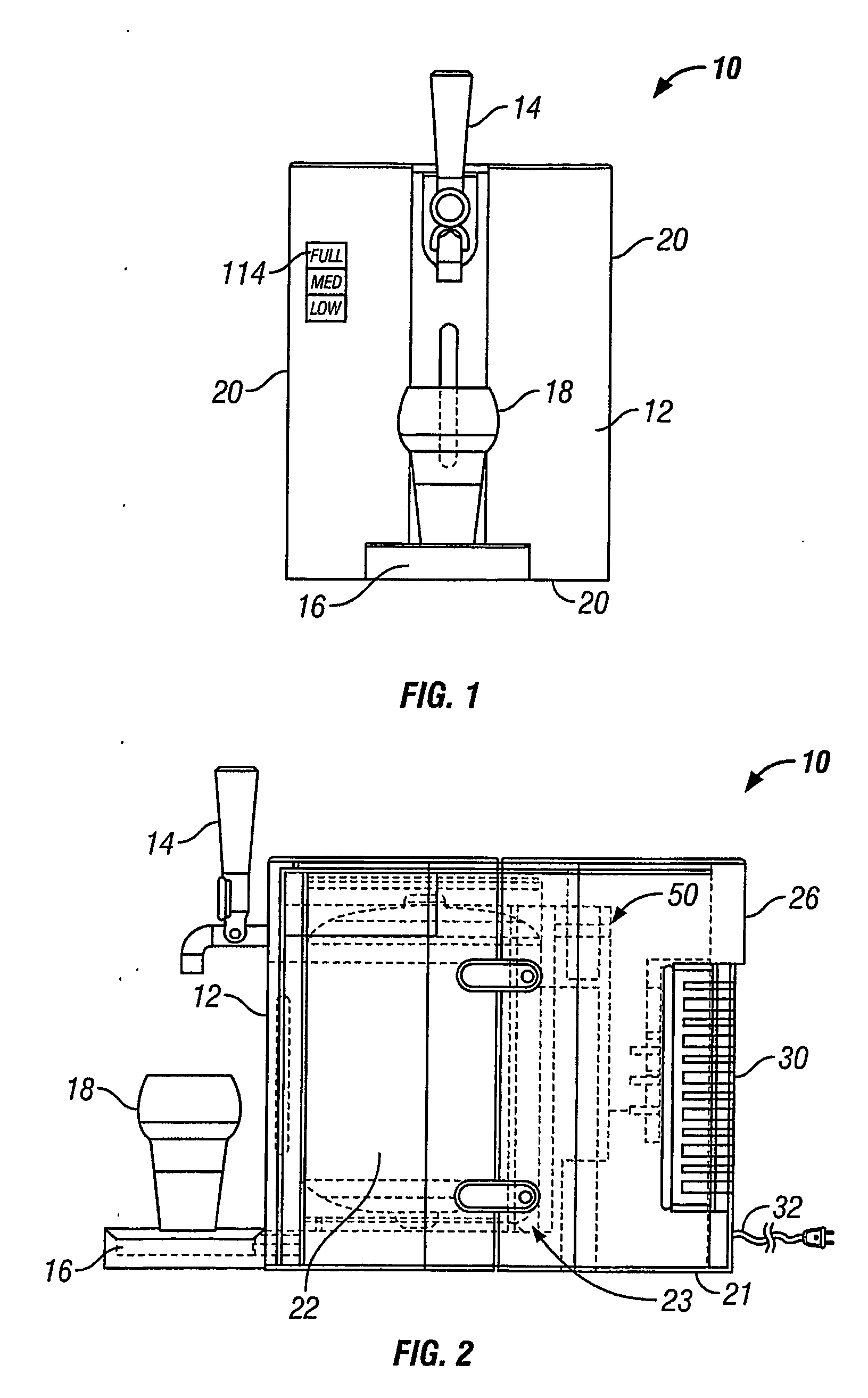 Beer dispensing system with gas pressure reservoir