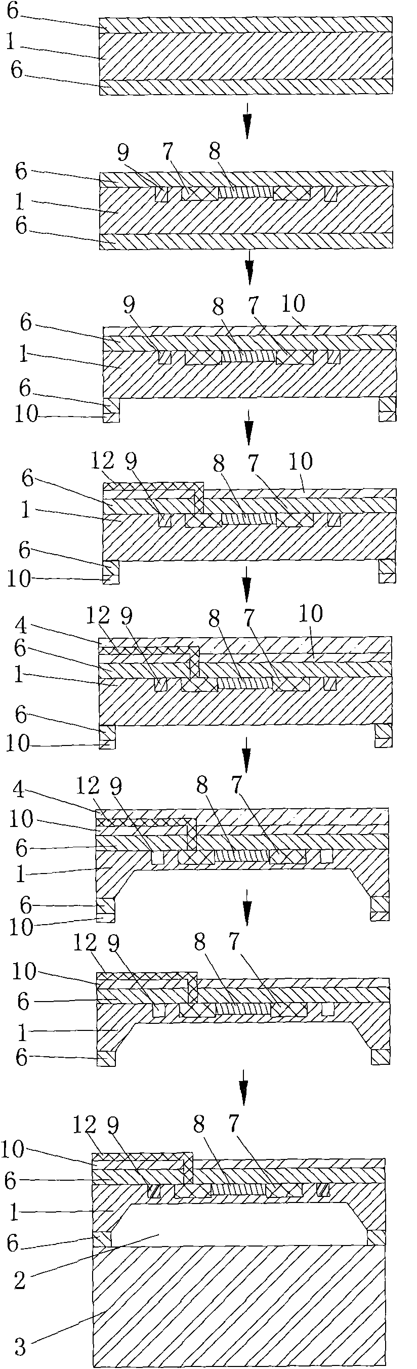 MEMS presser sensor chip and manufacturing method thereof