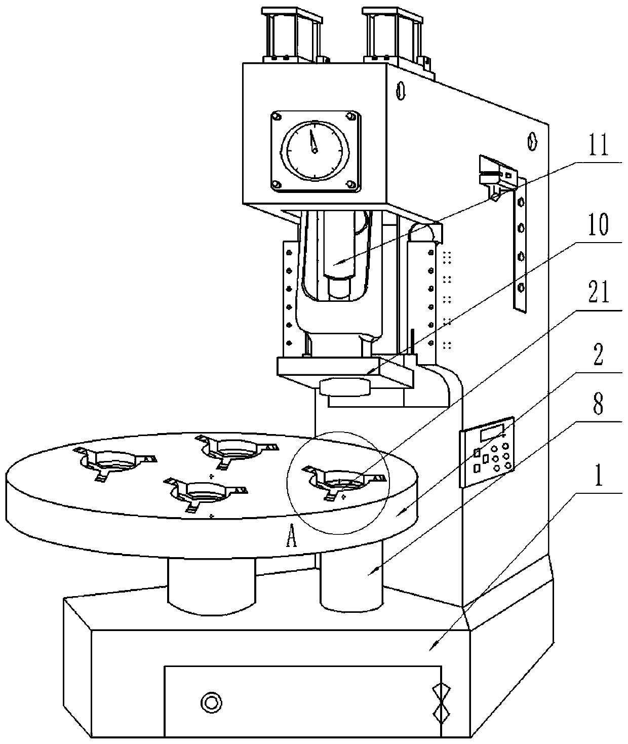 Automobile part automatic forging device and forging method