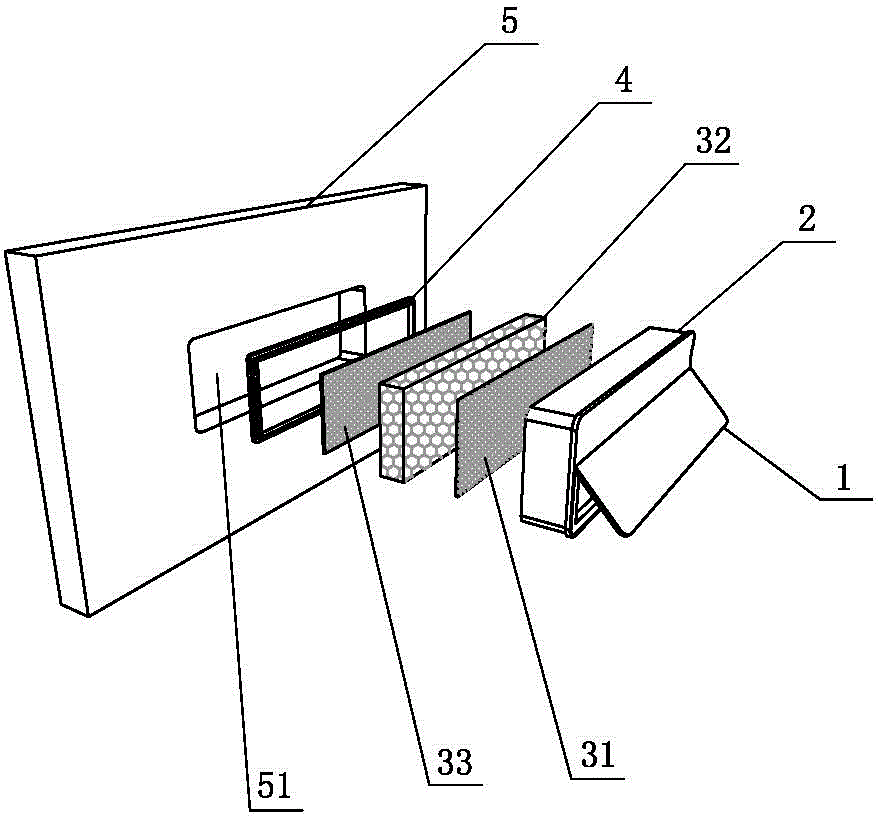 Handle device with ventilation and air filtration function and door with handle device