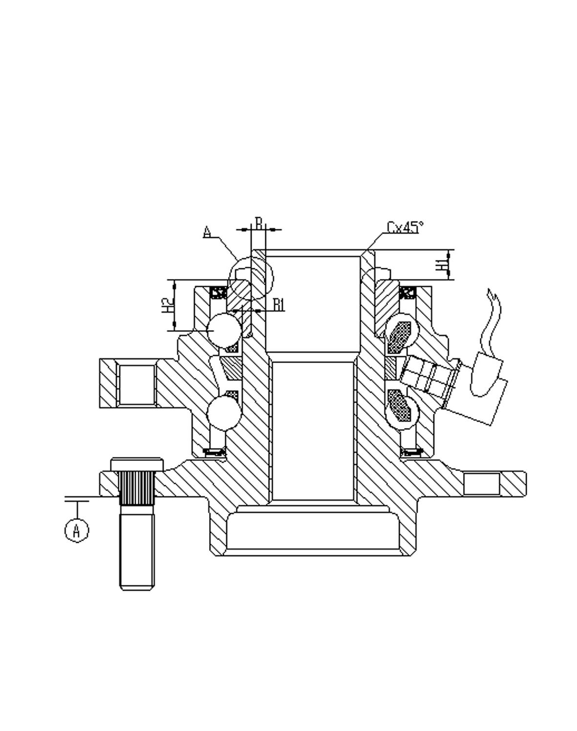 Spinning riveting assembly and manufacturing method of automobile hub bearing unit