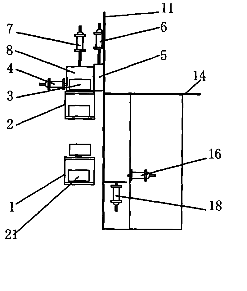 Coupling and middle chucking, conduction testing, encoding and die arraying device of detonator and automatic control method
