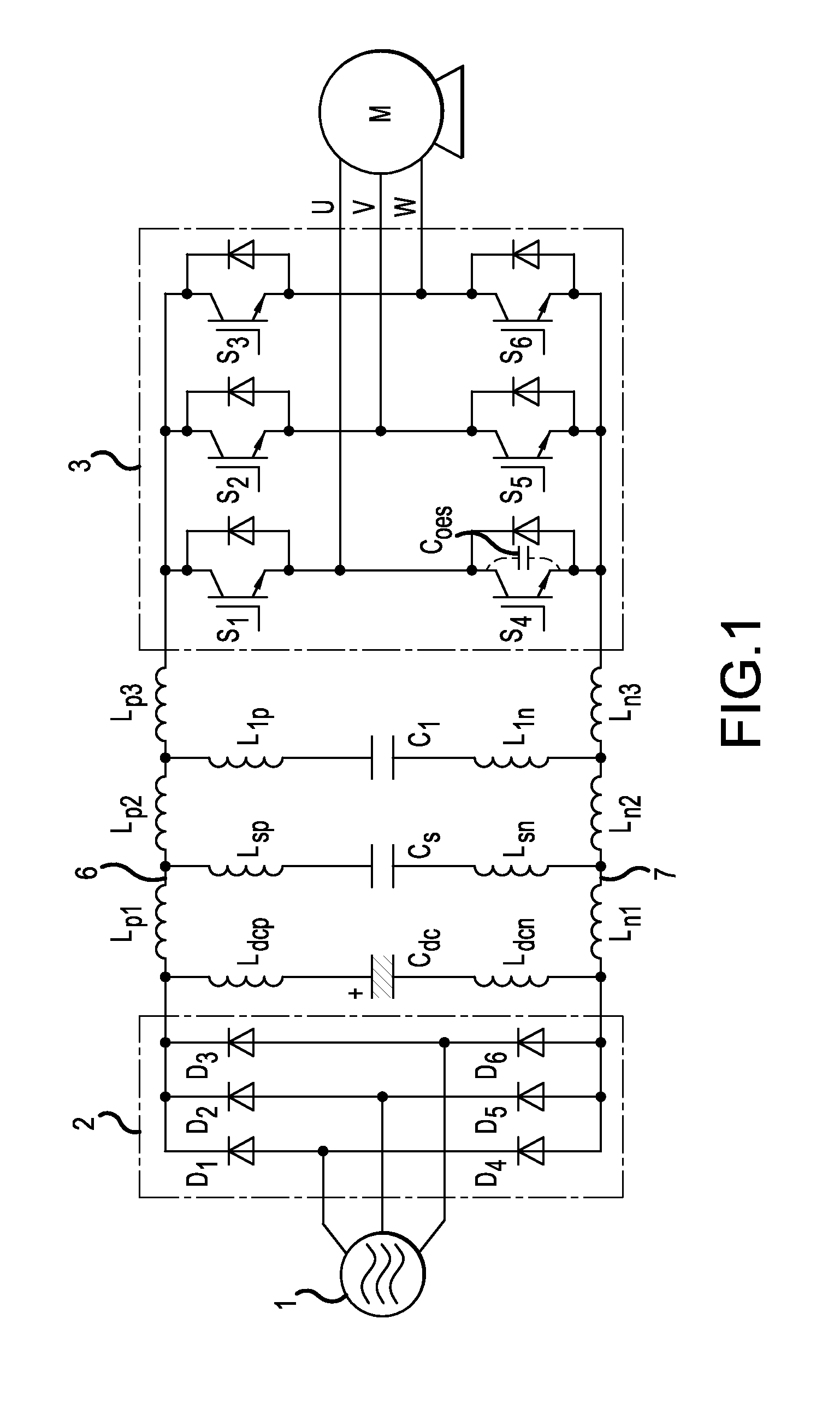 Power conversion device including noise suppression capacitor