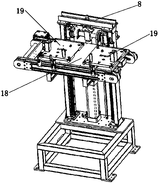 Rising and falling device for die-casting fitting