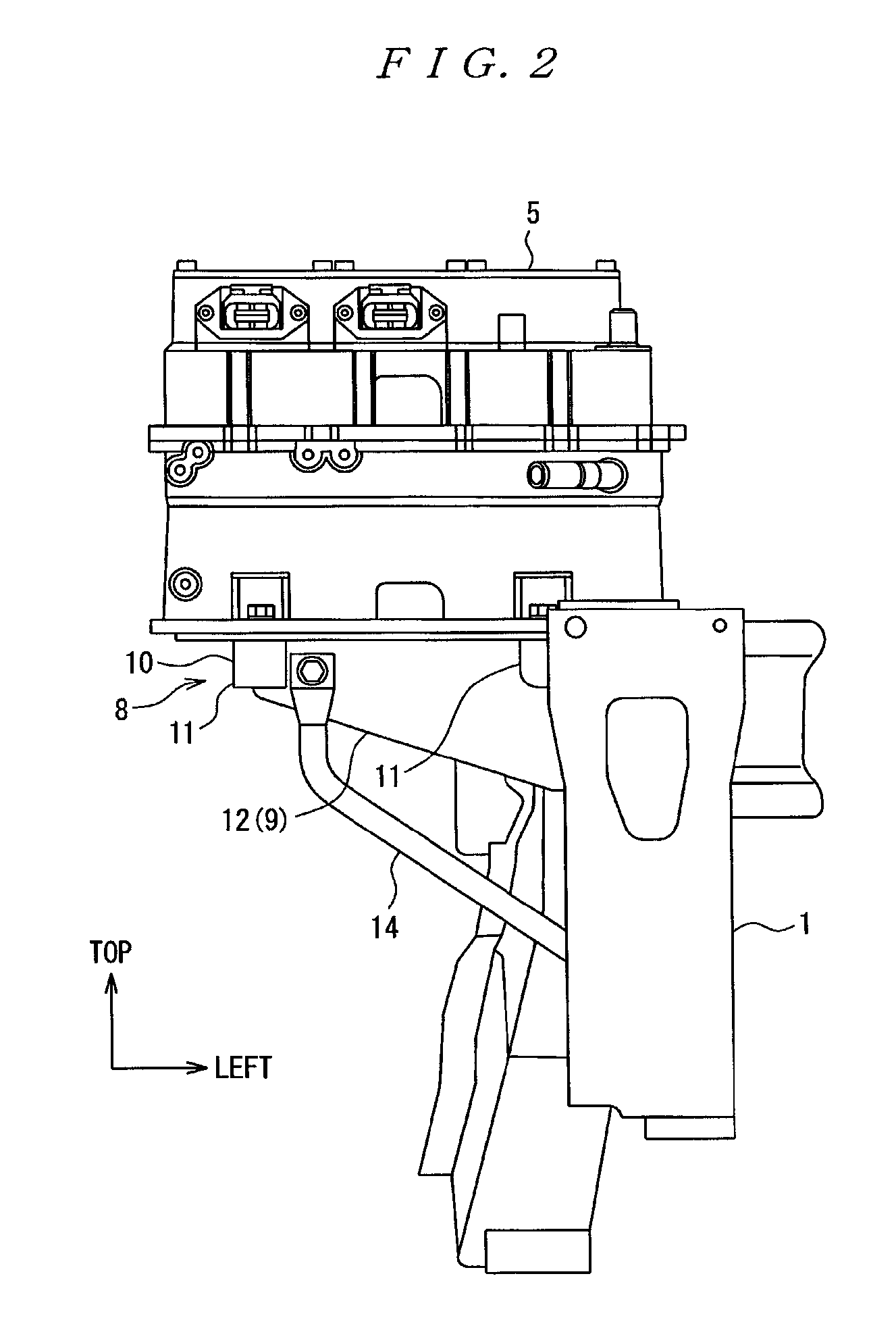 Inverter mounting structure for vehicle