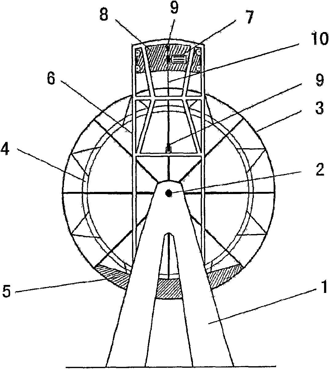 Rotating wheel device and power generation equipment