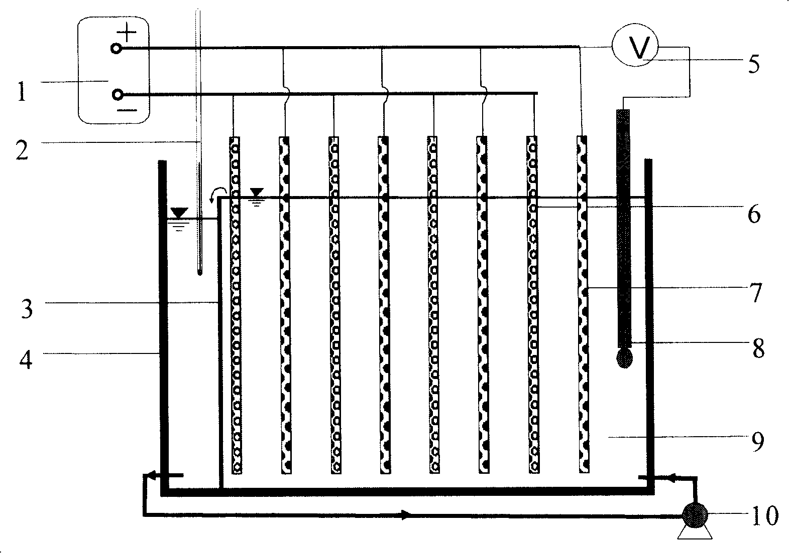 Process for preparing polymeric aluminium chloride through dimensionally stable anodes