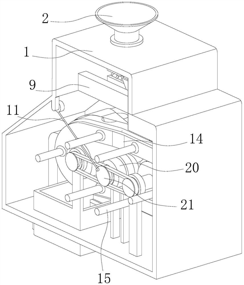 Weeping forsythia fruit sectioning device for Chinese herbal medicine processing