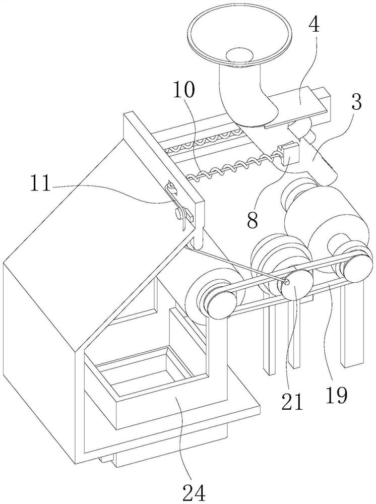 Weeping forsythia fruit sectioning device for Chinese herbal medicine processing