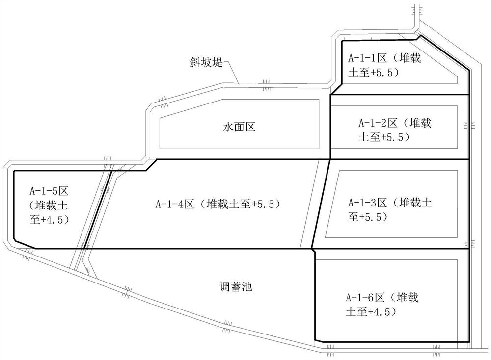 Construction method for airport land formation