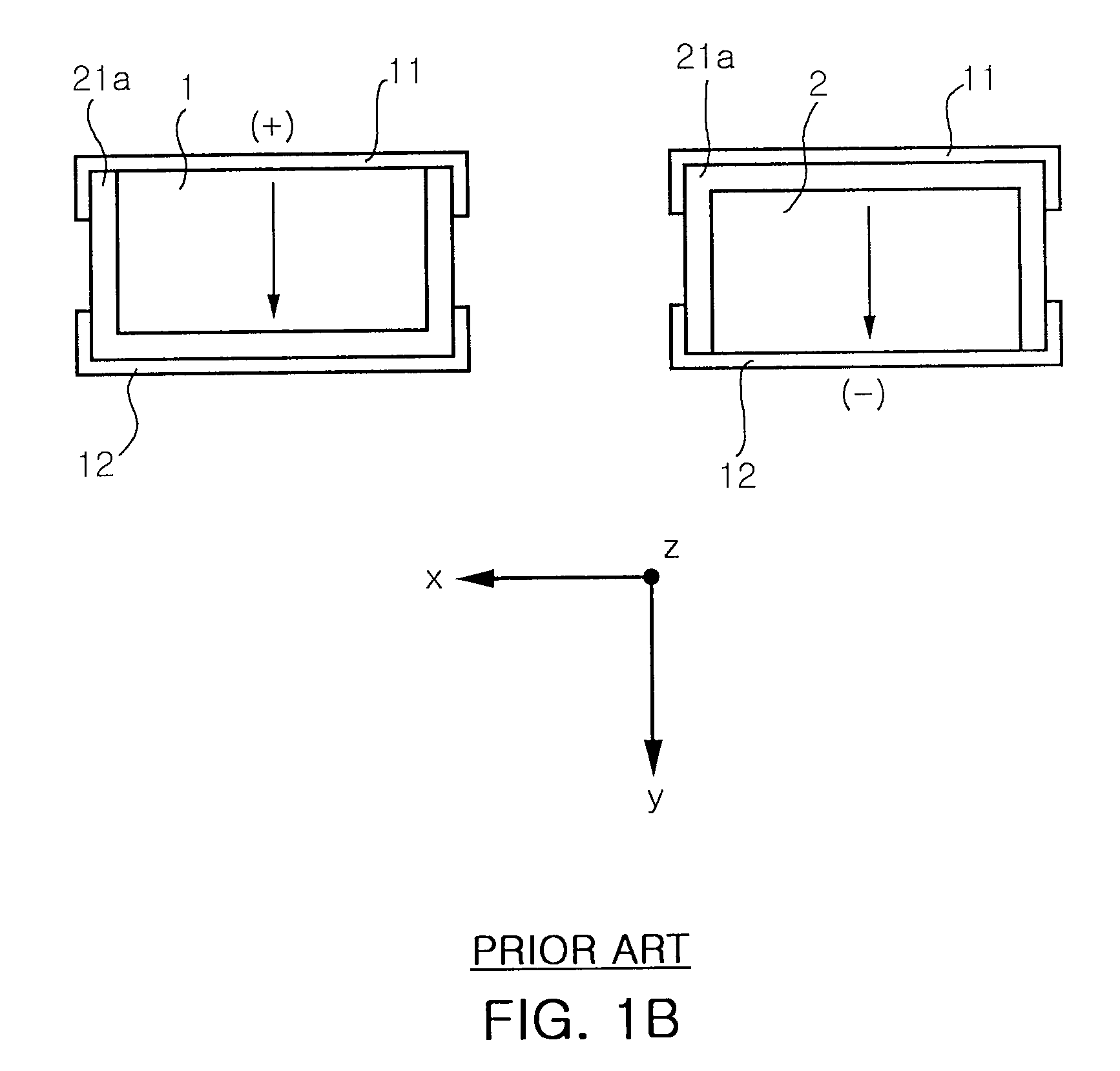 Multilayer chip capacitor including two terminals