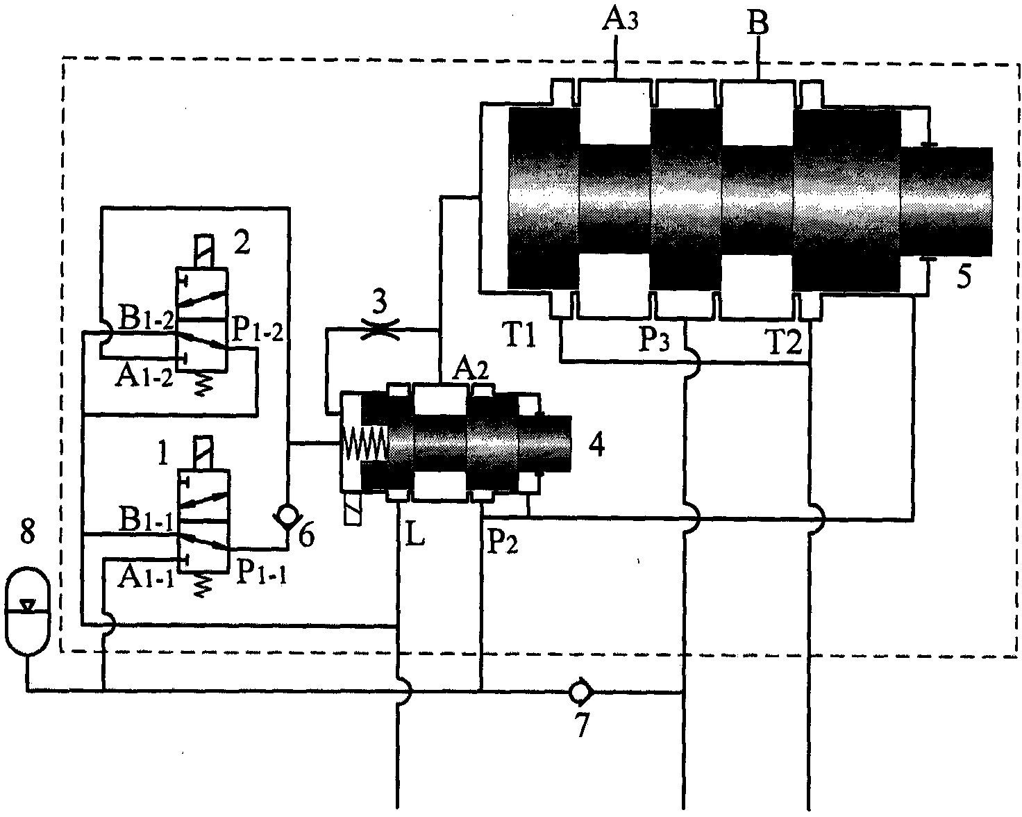 A bistable electro-hydraulic directional valve