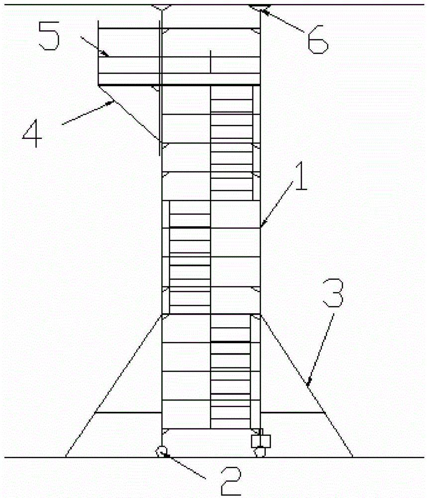 Vertical temporary passage for entering and exiting immersed tube and construction method of vertical temporary passage