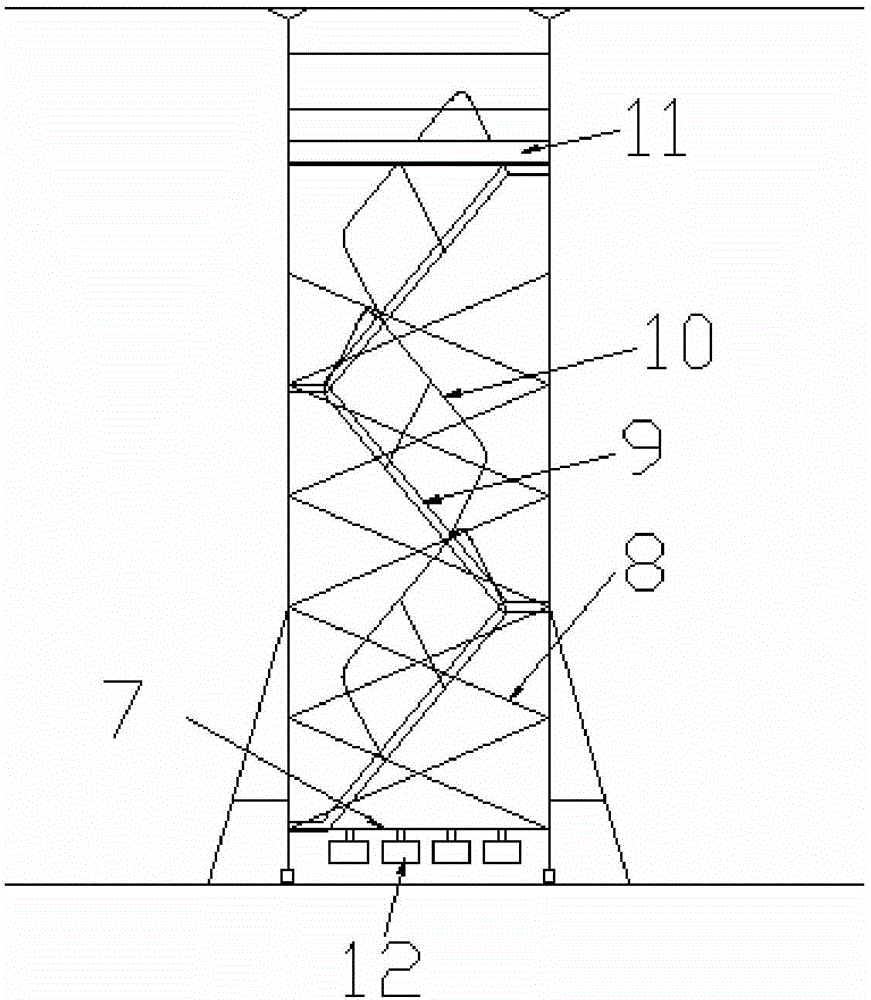 Vertical temporary passage for entering and exiting immersed tube and construction method of vertical temporary passage