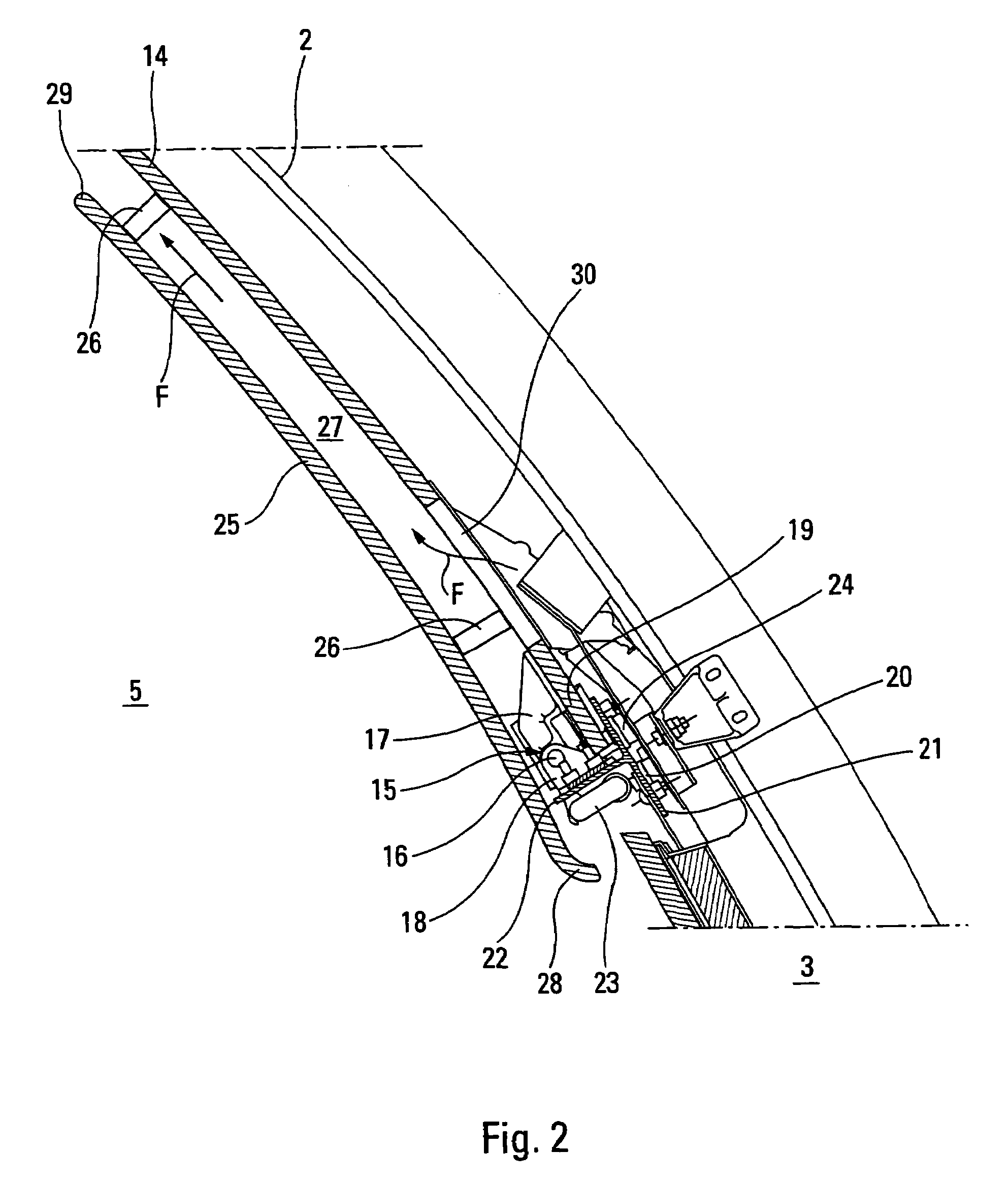 Internal arrangement of the walls of the fuselage of an aircraft