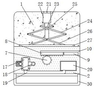 Building material compressive strength detection device capable of cleaning disintegrating slag