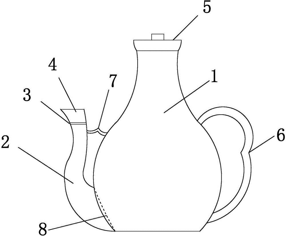 Pot-shaped wine bottle