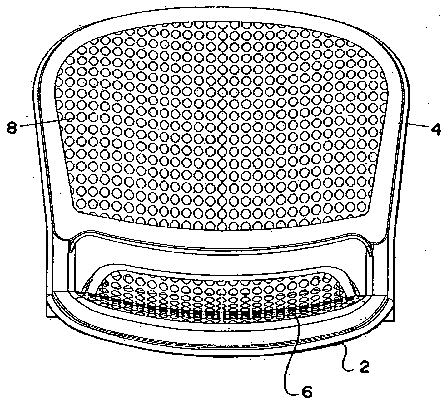 Seating structure having flexible support surface