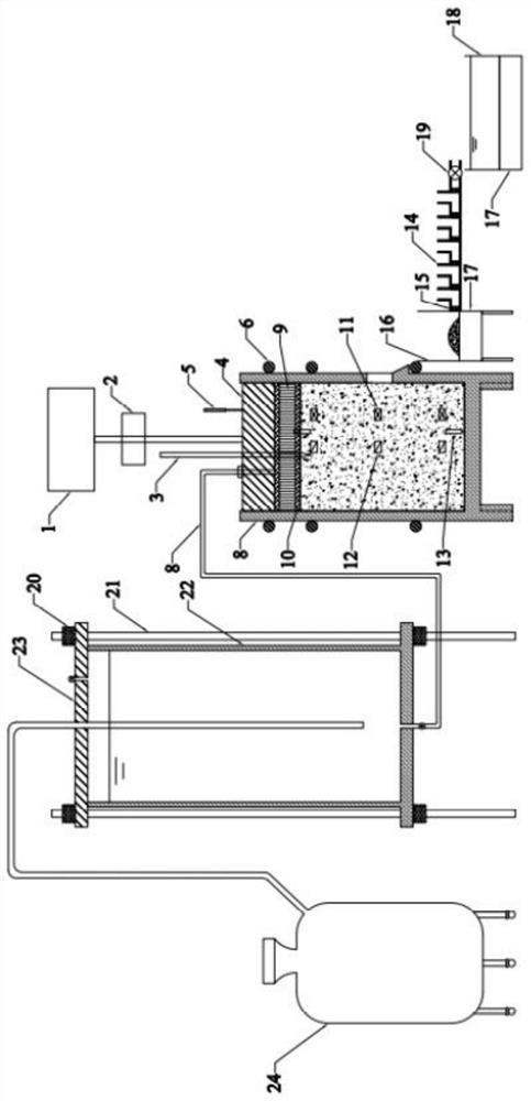 Structural cracksoil body seepage test device