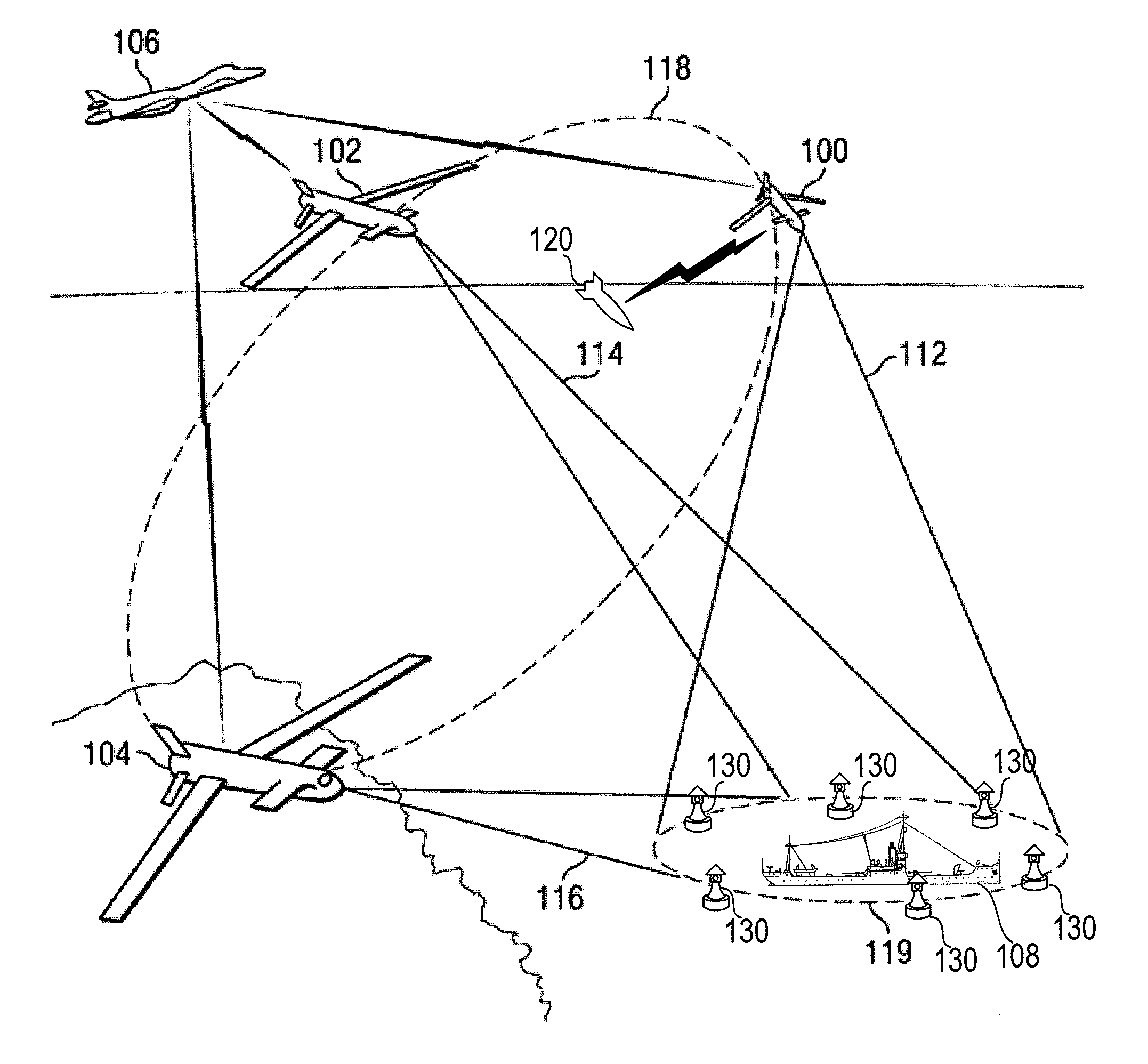 Method and apparatus for determining the relative position of a target