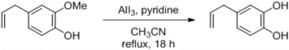 Ether bond rupturing method for ortho-hydroxyl phenyl alkyl ether