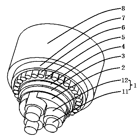 Separation-type lightning protection cable