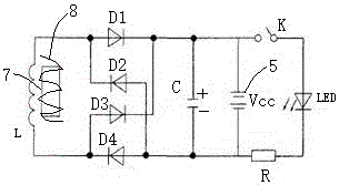 Foot-operated LED (Light Emitting Diode) illuminating device